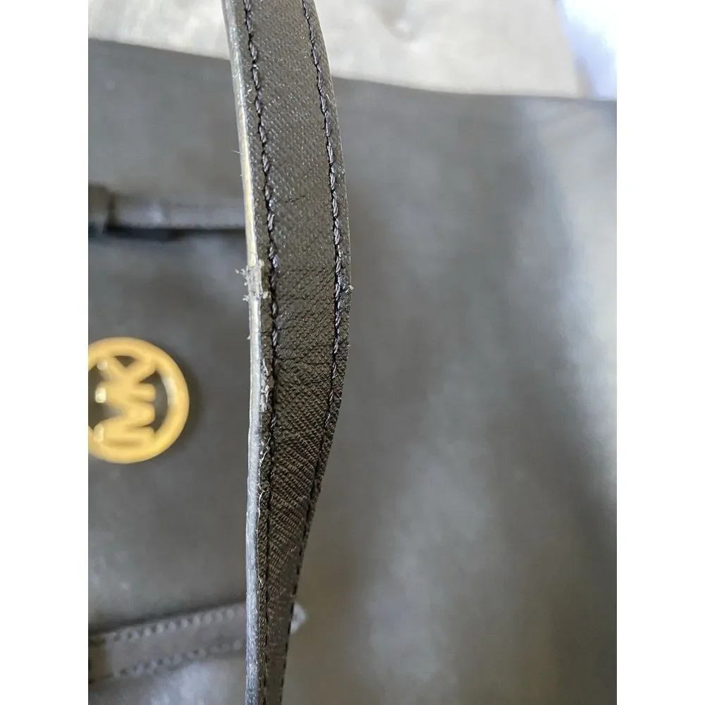 MICHAEL KORS Travel Black Saffiano Leather‎ Tote Handbag